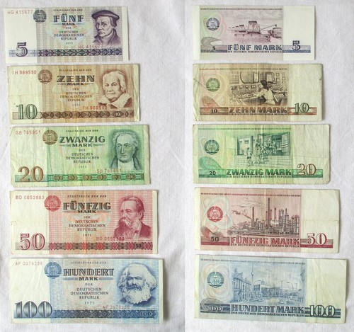 Banknoten bis 100 - 100, mark