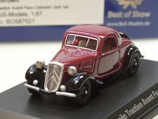BOS Citroen Traction Avant Faux Cabrio 1934 du-rot/schwarz - 87521 - 1:87