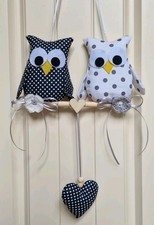 Stoffeulen, Eulen, Girlande, Hängedeko, Türdeko, Fensterdeko