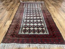 Feiner Perser Orientteppich Afghan Belutsch, Handgeknüpft Korkwolle 156x85cm #67