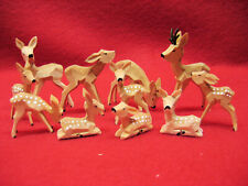 geschnitzte Rehe, Pyramidenfiguren, Erzgebirge