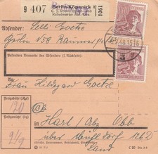 Paketkarte 1948