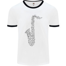 Ein Saxophon Musikinstrument Blaskapelle Herren Ringer T-Shirt