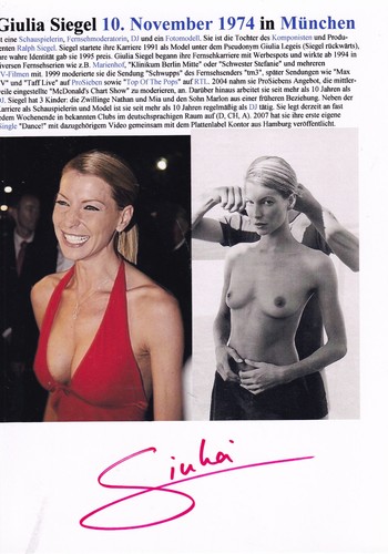 Autogramm giulia siegel - autogramm,