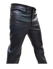Mens Biker Jeans Real Black Or