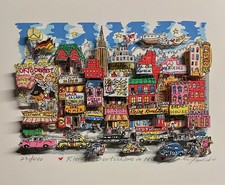 Charles Fazzino 3D (wie Rizzi) "Kleines Deutschland in NY"