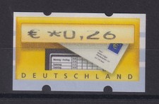 Deutschland ATM Briefkasten Mi.-Nr. 5.1 Wert € * 0,26 oberer Teil fehlt 