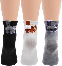 3 Paar Socken Damen mit 3D