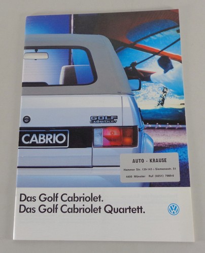 Prospekt golf cabriolet - vw,