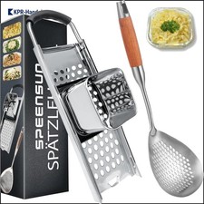 Hochwertiger Spätzlehobel und Schöpflöffel mit Verbrühschutz -  Spätzle