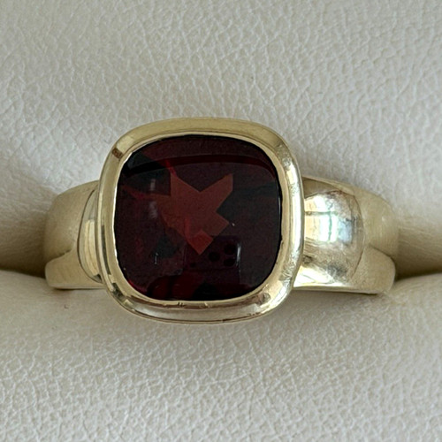 Christ ring granat - ring, buff-top