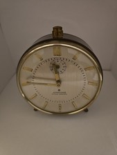 Junghans Wecker Vintage Uhr Trivox Silentic Braun-Gold Aufziehwecker