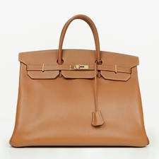 Hermes Birkin 40 Retourne Gold Courchevel Leather With Gold Hardware