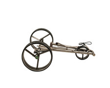 Fasan® 3 Rad Golf Push Trolley Edelstahl schnell-klappbar und in Titan-Optik
