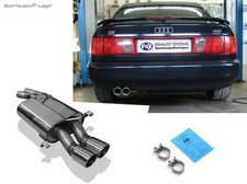 Fox Edelstahl Sportauspuff für Audi 100, S4, A6 u. S6 quattro Typ C4 2x80mm