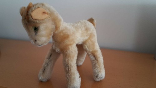Altes steiff plüschtier ziege - altes, steiff-plüschtier