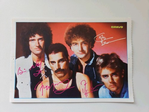 Queen autogrammkarte bravo - queen,
