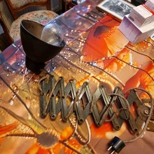 Alte Scherenlampe Bauhaus Lampe  Tisch / Wandlampe Fabriklampe In Schwarz