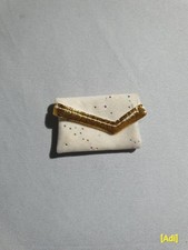 Samt Clutch Weiß Barbie 70er