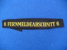 Marine Mützenband 6 FERNMELDEABSCHNITT 6
