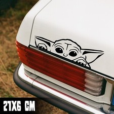 AUTO AUFKLEBER "BABY YODA" 21X6 CM STAR WARS MANDALORIEN TUNING STICKER #0085