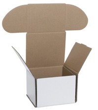 MAXIBRIEFKARTON GESCHENK-BOX 150x150x110 mm Innenmaß SCHACHTEL Außen WEISS NEU