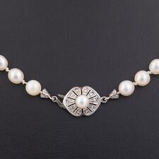 51 cm / 9,8-5,8 mm ø - Akoya Perlenkette Gold 585/14K Verschluss Wilh. Müller xx