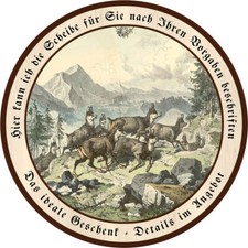 Gamswild Hochgebirge Gämse Krucken Schützenscheibe 55cm Wunschtext 073