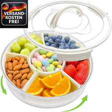 Runde Snackbox mit 6 Fächern
