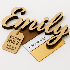 Individueller Schriftzug Holz