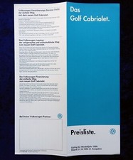 VW Golf 3 convertible price