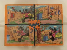 Altes DDR Puzzle "Hase und Wolf" Nr. 3 (Na warte)