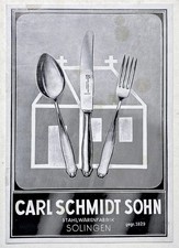 Solingen Carl Schmidt Sohn / Stahlwarenfabrik 1935 Besteck Katalog Preisliste