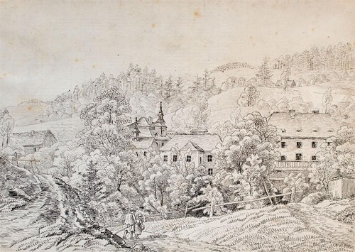 Gebirgslandschaft dorfsansicht - gebirgslandschaft,