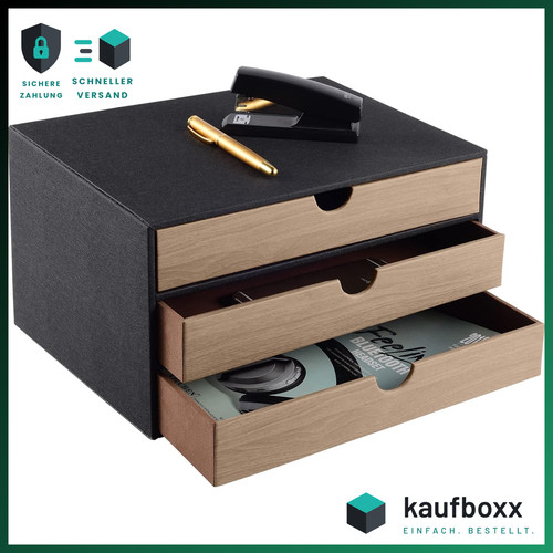 Schubladenbox leder - a4,