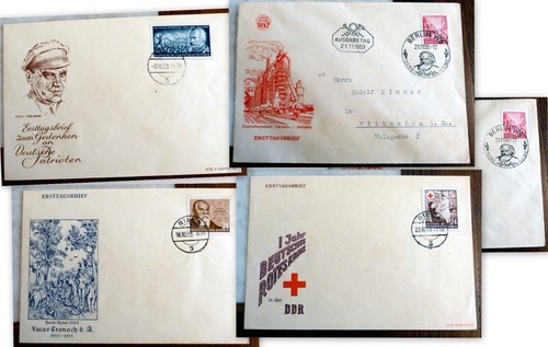 Auswahl ddr fdc 1953 - ddr,