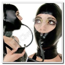 Latex Unisex Hoods Pump Mouth