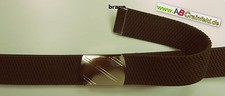 Elastischer Gürtel mit Klemmverschluss,braun,Stretchgürtel bis 180 cm,3 cm breit