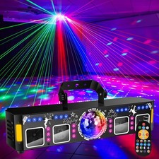 RGB Laser Projektor Lichteffekt LED Party Show Bühnenlicht Strobe Beam DMX DJ