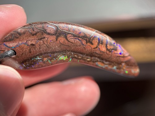 Boulder opal kette poliert - opal,