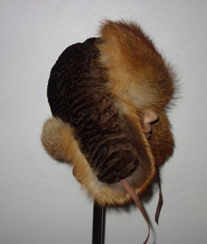 Rotfuchs pelz mütze echt - rotfuchs,
