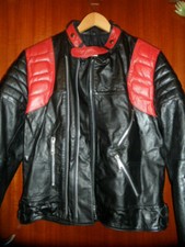 Moto Cuir Motorradjacke Lederjacke Bikerjacke orig.70er80erJahre Jacket Gr.52neu