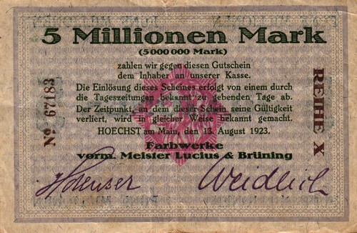 Hoechst farbwerke mio mark - farbwerke,