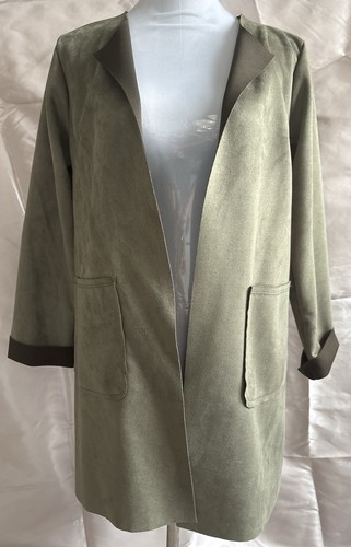 Damen velour mantel made - made, in