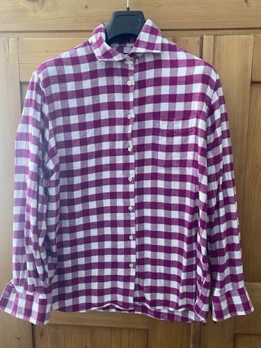Landsend flanellbluse purpur - landsend,