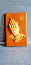 Betende Hände ,Holz, Geschnitzt, Vintage, DDR, Thür., Wandbild, Religion