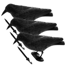 Taubenschreck 3er Pack Krähe Rabe Taubenabwehr Vogelschreck Lockvogel