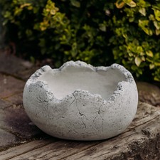 Ostern Pflanzschale Ei Pflanzgefäß  20 cm 10 kg 6 Liter Grau Beton frostsicher