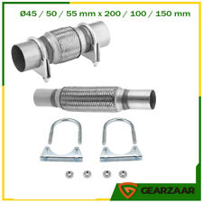 Edelstahl Flexrohr Auspuffrohr Flexstück  Ø45 / 50 / 55 mm x 200 / 100 / 150 mm