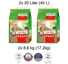Cat's Best Original Katzenstreu 2x 8,6 kg (2x20L) 100% pflanzlich klumpend